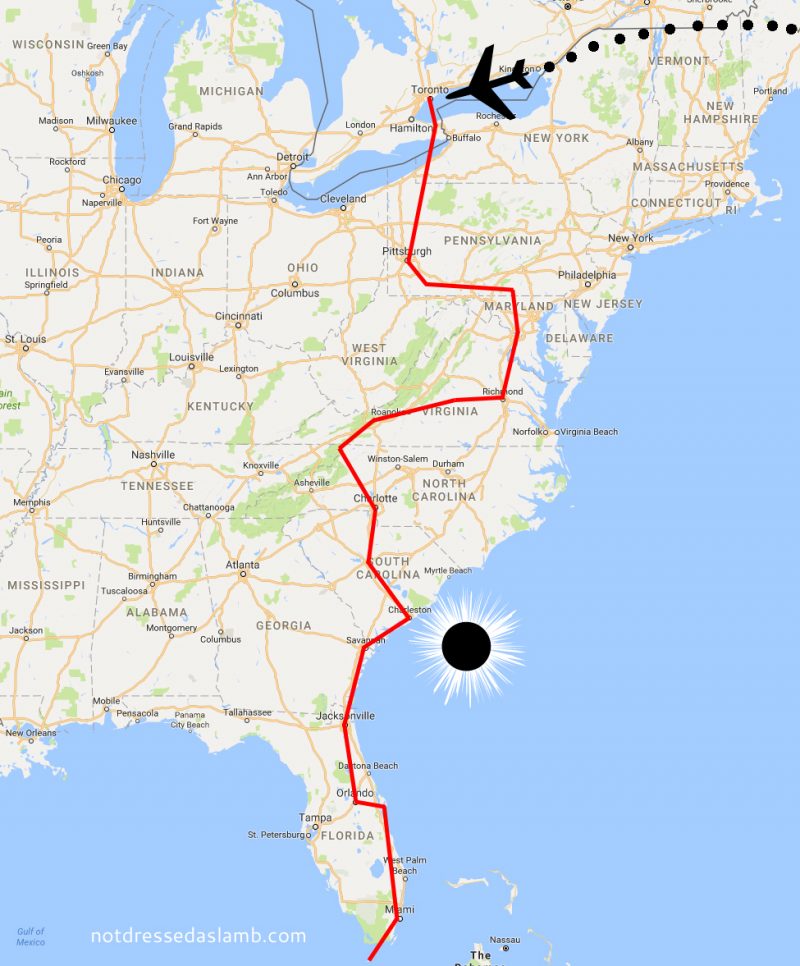 A US East Coast Road Trip to See the 2017 Solar Eclipse