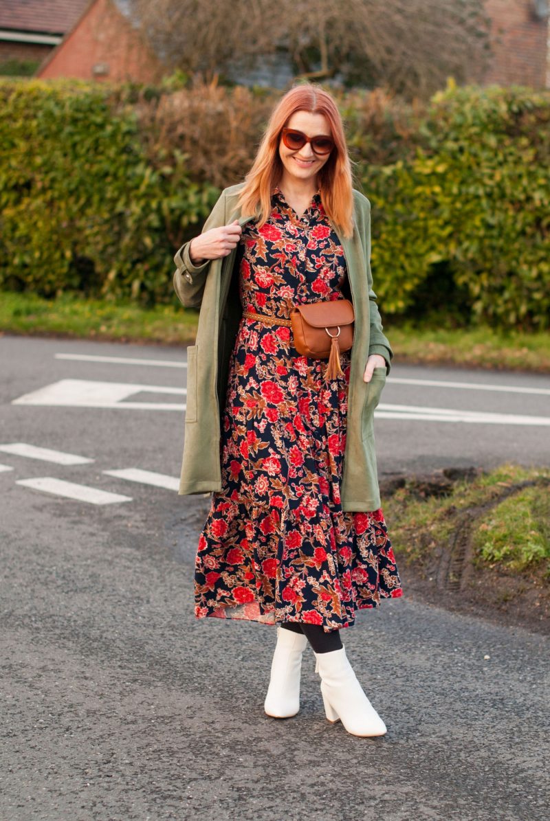 White Boots and a Floral Maxi Dress #iwillwearwhatilike