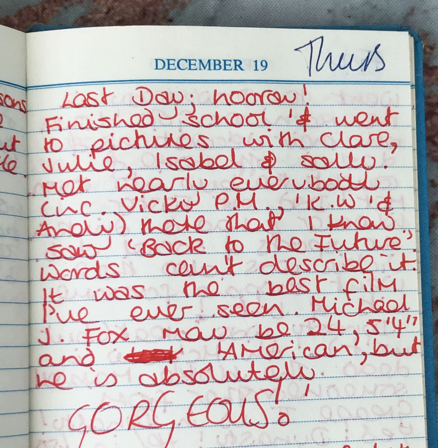 Not Dressed As Lamb's Teenage diaries 1985
