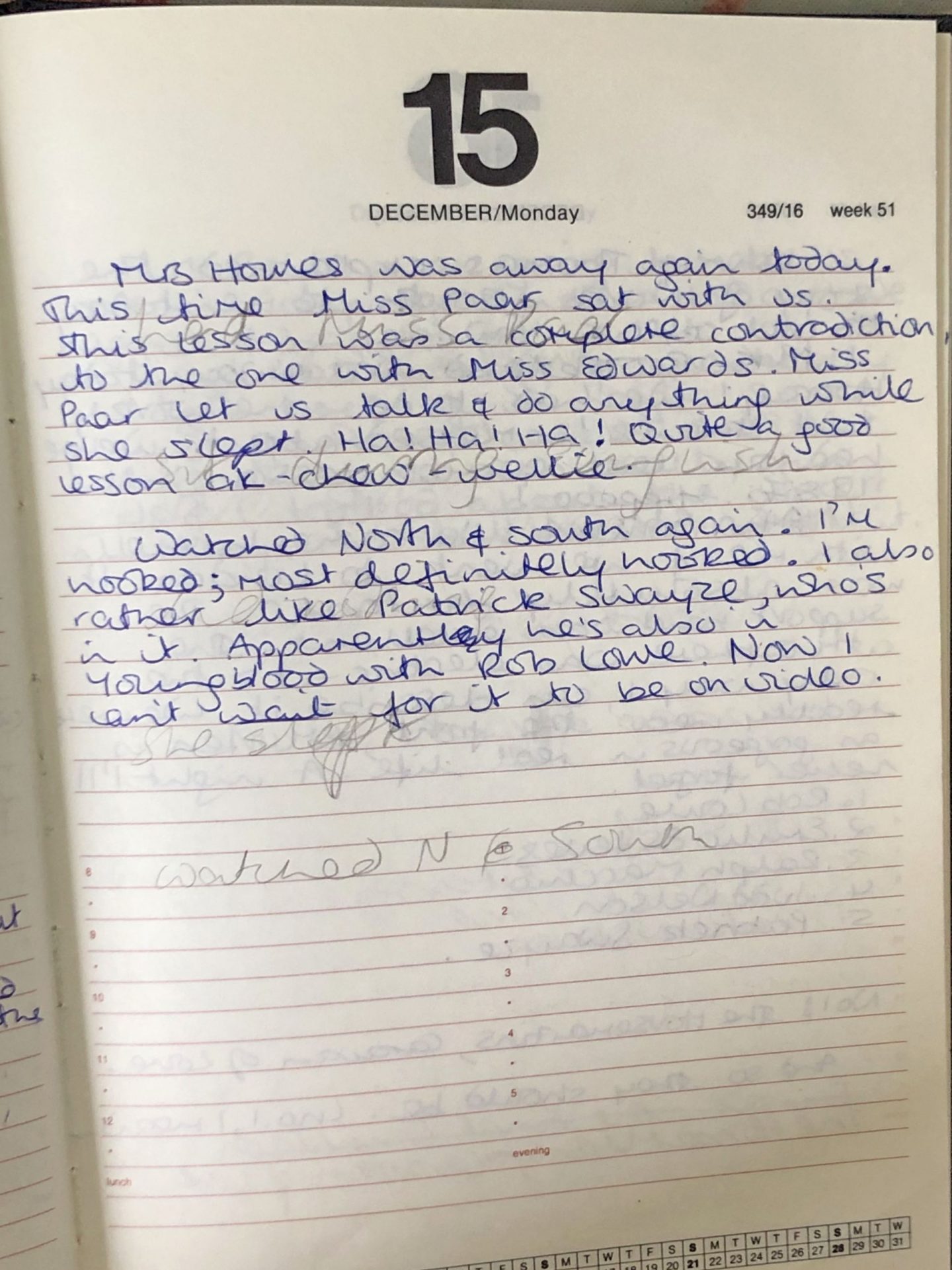 Not Dressed As Lamb's Teenage diaries 1986