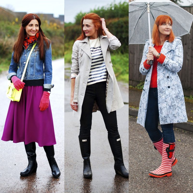 7 Colourful and Classic Rainy Day Outfits From the Archives