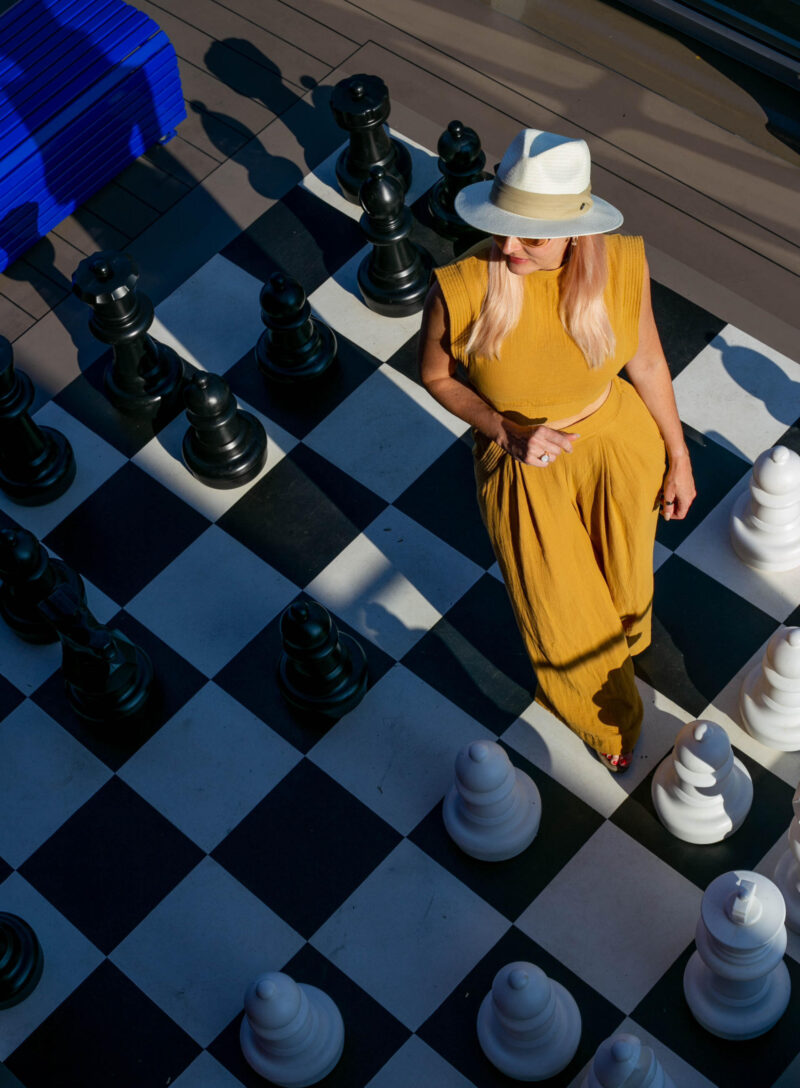 A Queen's Gambit-Inspired Monochrome Outfit